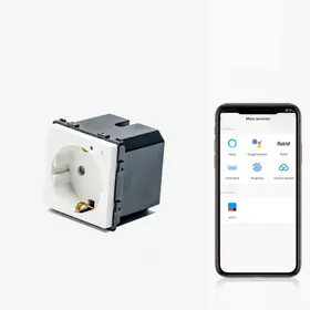 Modul priza schuko smart Zigbee Tosyco compatibila cu Tuya, Google Home, Amazon Alexa