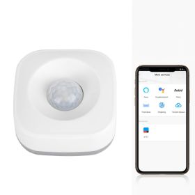 Senzor de miscare PIR 120 grade smart WIFI Tosyco compatibil cu Tuya, Google Home, Amazon Alexa