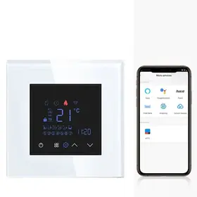 Termostat ambiental incalzire in pardoseala electrica smart Zigbee Tosyco compatibil cu Tuya, Google Home, Amazon Alexa