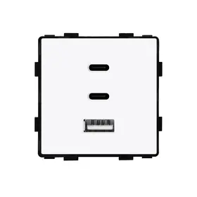 Modul priza incarcator Fast Charge GaN 65W 1x USB Type-A 2x Type-C Tosyco