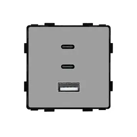 Modul priza incarcator Fast Charge GaN 65W 1x USB Type-A 2x Type-C Tosyco