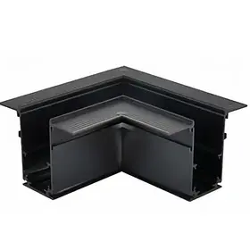 Conector de colt 90° pentru sina magnetica incastrata pe rigips Tosyco