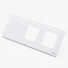 Panou intrerupator dublu touch + priza dubla din sticla Tosyco