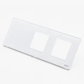 Panou intrerupator simplu touch + priza dubla din sticla Tosyco