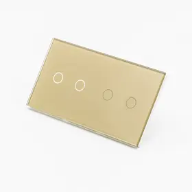 Intrerupator dublu + dublu cu touch (tactil) din sticla 1000W Tosyco