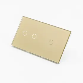 Intrerupator dublu + simplu cu touch (tactil) din sticla 1000W Tosyco