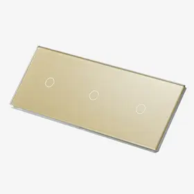 Intrerupator simplu + simplu + simplu cu touch (tactil) din sticla 1000W Tosyco