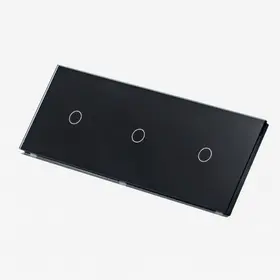 Intrerupator simplu + simplu + simplu cu touch (tactil) din sticla 1000W Tosyco