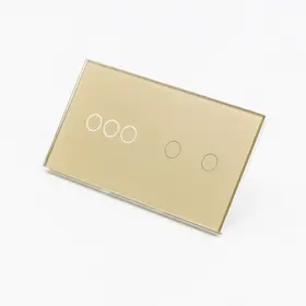 Intrerupator triplu + dublu cu touch (tactil) din sticla 1000W Tosyco
