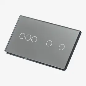Intrerupator triplu + dublu cu touch (tactil) din sticla 1000W Tosyco