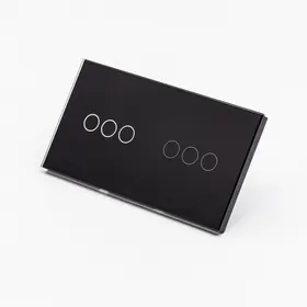 Intrerupator triplu + triplu cu touch (tactil) din sticla 1000W Tosyco