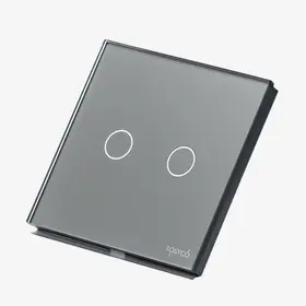 Panou intrerupator dublu cu touch (tactil) din sticla Tosyco