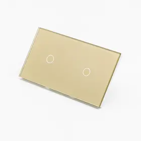 Panou intrerupator simplu + simplu cu touch (tactil) din sticla Tosyco