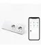 Intrerupator dublu smart WIFI 1000W + priza schuko dubla smart WIFI cu rama din sticla Tosyco compatibil cu Tuya, Google Home, Amazon Alexa