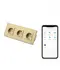 Priza schuko smart Zigbee tripla cu rama din sticla, monitorizare consum Tosyco compatibila cu Tuya, Google Home, Amazon Alexa