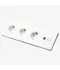 Priza schuko tripla + TV + LAN  cu rama din plastic Tosyco