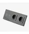Intrerupator cap scara / cruce dublu cu touch (tactil) 1000W + priza schuko dubla cu rama din sticla Tosyco