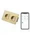Priza schuko smart Zigbee dubla cu rama din sticla, monitorizare consum Tosyco compatibila cu Tuya, Google Home, Amazon Alexa