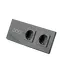 Intrerupator cap scara / cruce triplu cu touch (tactil) 1000W + priza schuko dubla cu rama din sticla Tosyco