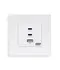 Priza incarcator Fast Charge GaN 65W 1x USB Type-A 2x Type-C cu rama din plastic Tosyco