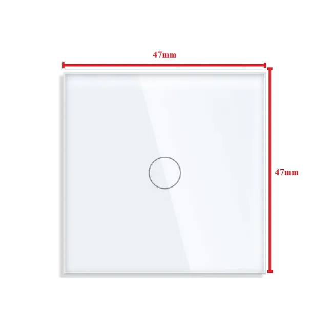 Panou mini intrerupator simplu cu touch (tactil) din sticla Tosyco