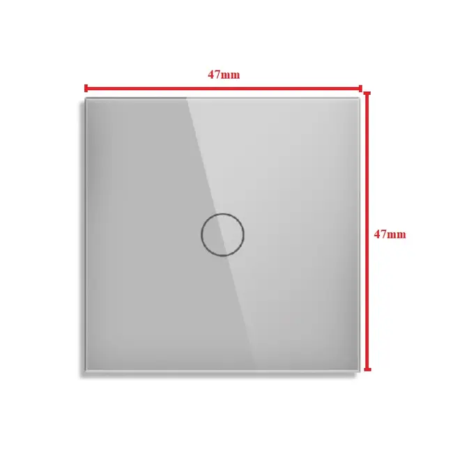 Panou mini intrerupator simplu cu touch (tactil) din sticla Tosyco