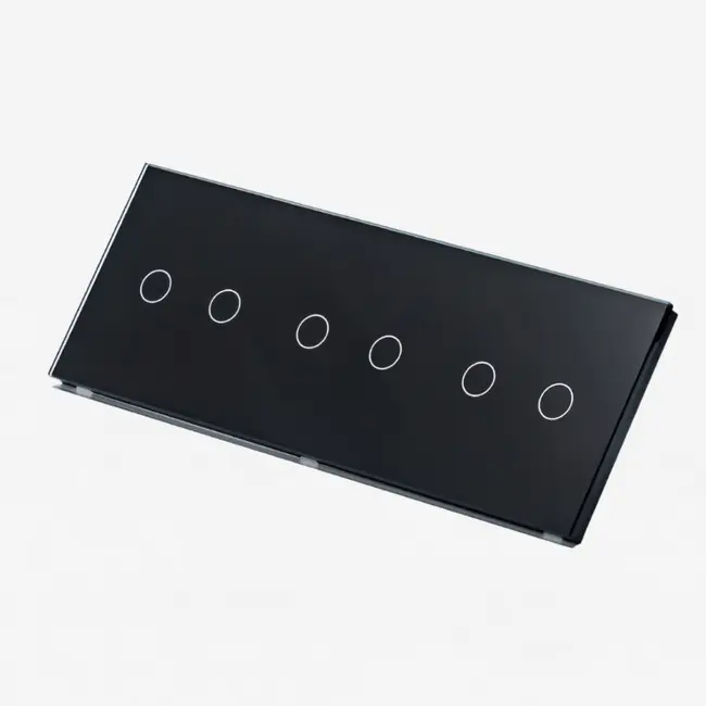 Panou intrerupator dublu + dublu + dublu cu touch (tactil) din sticla Tosyco