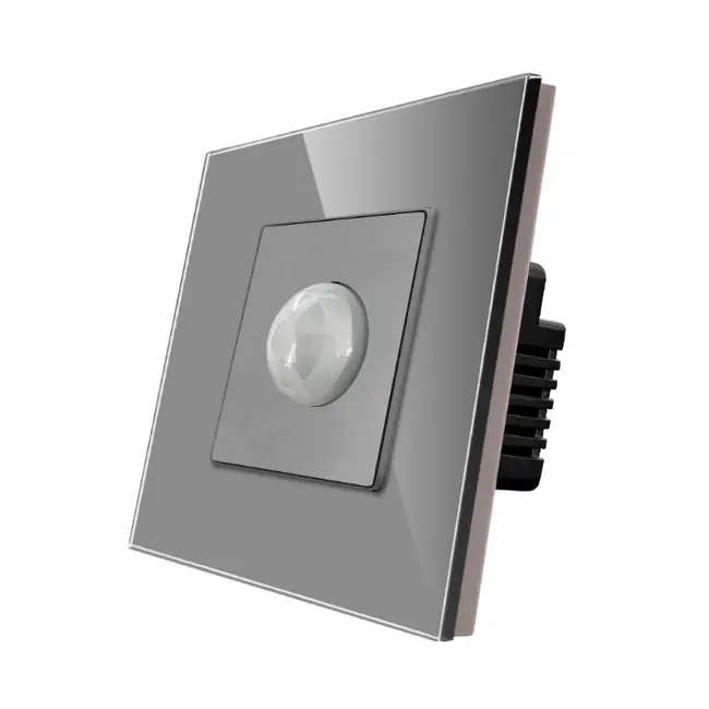 Senzor de miscare incastrat PIR 90 grade cu rama din sticla Tosyco