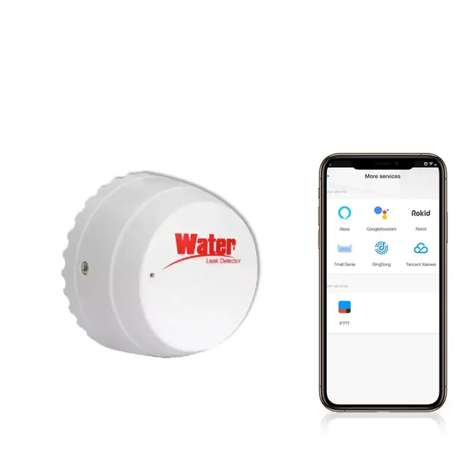 Senzor de inundatie pentru podea smart WIFI Tosyco compatibil cu Tuya, Google Home, Amazon Alexa