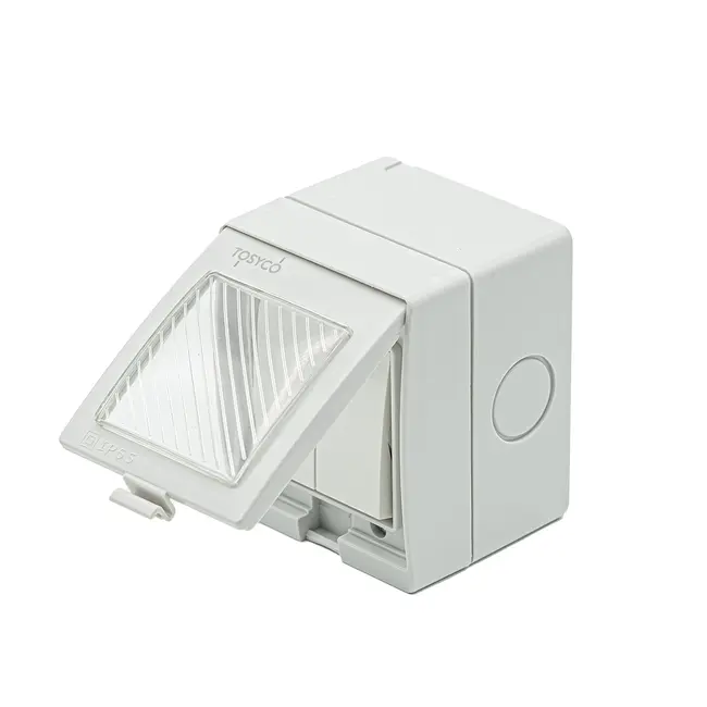 Intrerupator dublu cap scara aplicat pentru exterior IP55 Tosyco