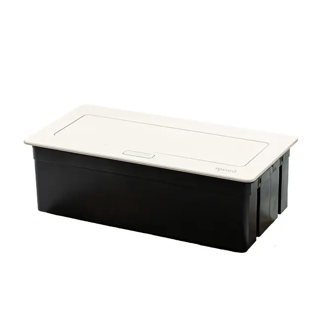 Priza tripla incorporabila in blat bucatarie sau birou, pop-up, din aluminiu, Tosyco