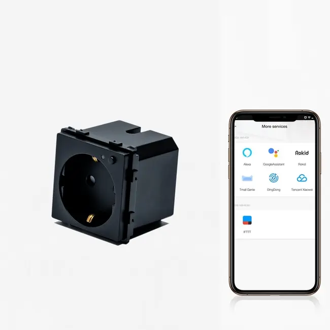 Modul priza schuko smart Zigbee monitorizare consum Tosyco compatibila cu Tuya, Google Home, Amazon Alexa