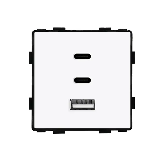Modul priza incarcator Fast Charge GaN 65W 1x USB Type-A 2x Type-C Tosyco