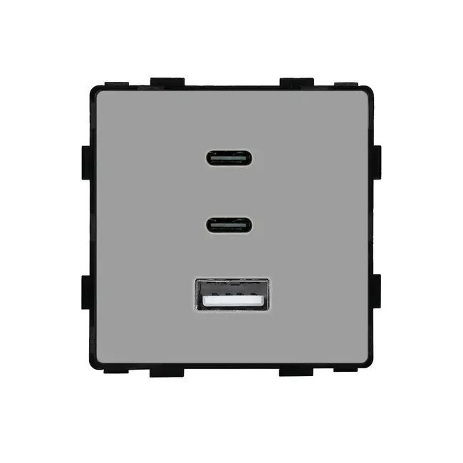 Modul priza incarcator Fast Charge GaN 65W 1x USB Type-A 2x Type-C Tosyco