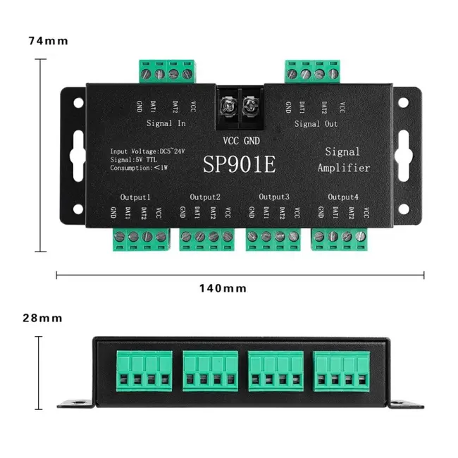 Amplificator Led Pixel Digital Running SP901E