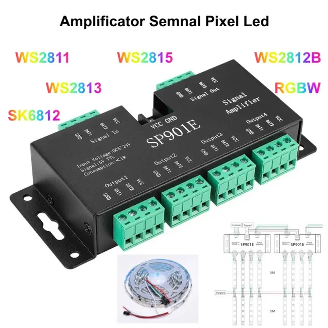 Amplificator Led Pixel Digital Running SP901E