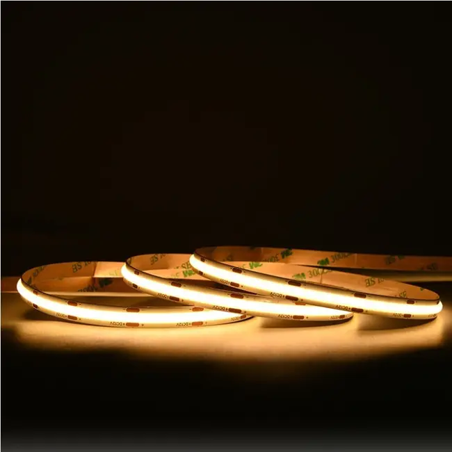 Banda LED COB 480LED/m 24V lumina calda 3000K 10w/m 5m Tosyco