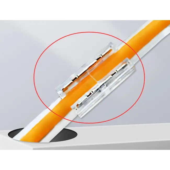 Conector drept banda LED COB monocolor 2 PIN 8mm