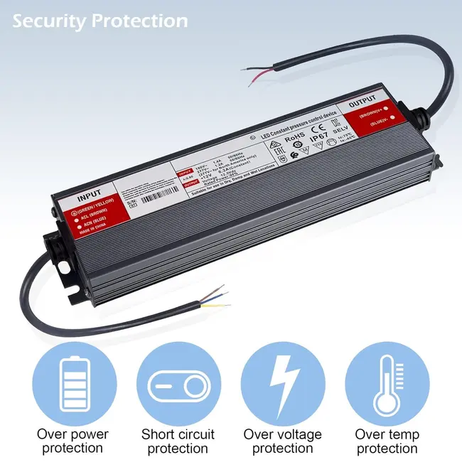 Sursa de alimentare slim 24V 12.5A 300W IP67 pentru exterior Tosyco