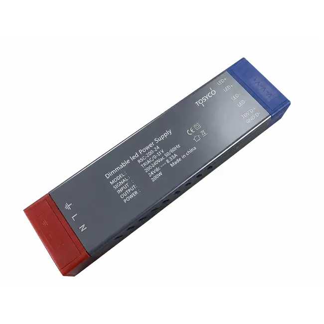 Sursa de alimentare 24V dimabila TRIAC/0-10V 200W 8.33A slim Tosyco