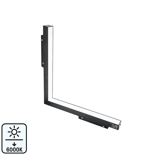 Proiector liniar sina magnetica colt vertical 16W 6000K 65cm 48V DC 1280Lm 120° Ra≥90 Tosyco