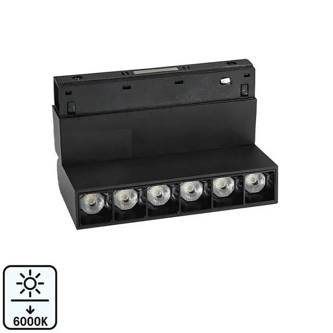 Proiector grila orientabil sina magnetica 6W 6000K 11cm 48V DC 480Lm 24° Ra≥90 Tosyco