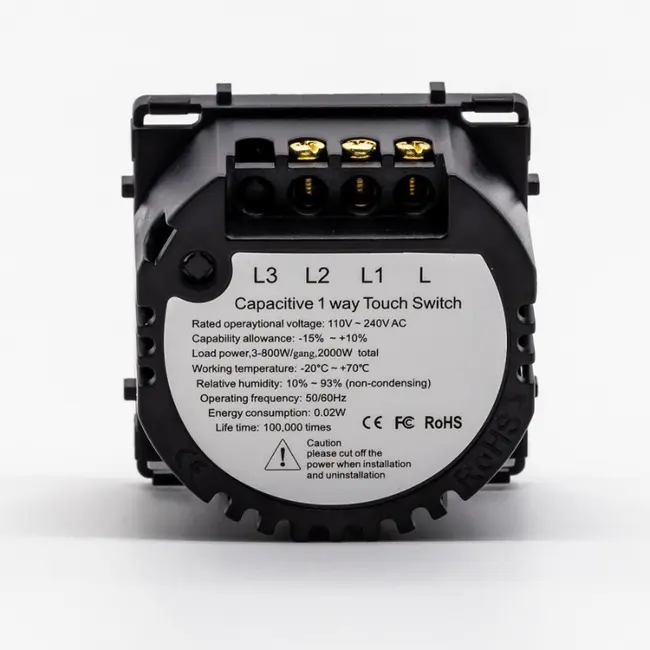 Modul intrerupator dublu cu touch (tactil) din sticla 1000W Tosyco