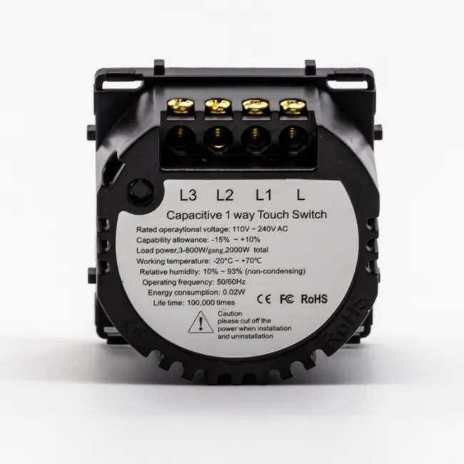 Modul intrerupator triplu cu touch (tactil) din sticla 1000W Tosyco