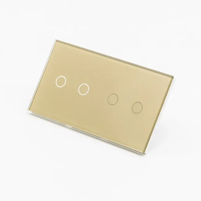 Intrerupator dublu + dublu cu touch (tactil) din sticla 1000W Tosyco