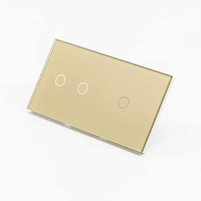 Intrerupator dublu + simplu cu touch (tactil) din sticla 1000W Tosyco