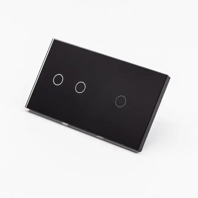Intrerupator dublu + simplu cu touch (tactil) din sticla 1000W Tosyco