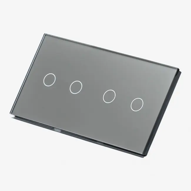Intrerupator dublu + dublu cu touch (tactil) din sticla 1000W Tosyco