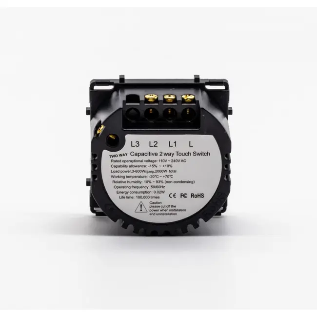 Intrerupator cap scara / cruce dublu cu touch (tactil) din sticla 1000W Tosyco