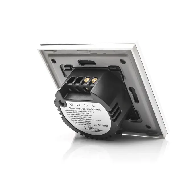 Intrerupator cap scara / cruce dublu cu touch (tactil) din sticla 1000W Tosyco